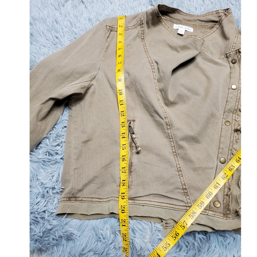 Tribal jeans brown jacket size XL - Picture 8 of 10